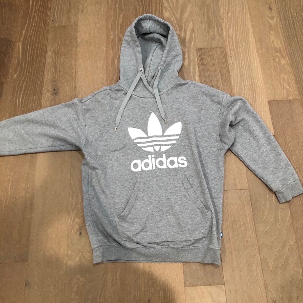 Grey Adidas Womens Logo Hoodie